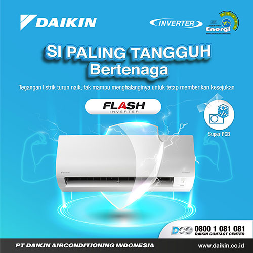 Daikin AC Flash Inverter Wall Mounted Split 2.5 PK - FTKQ60UVM4